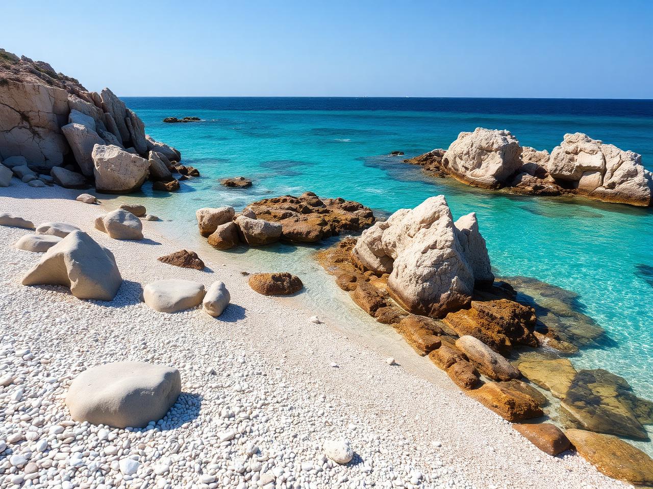 Weißer Kieselstrand von Lalaria auf Skiathos